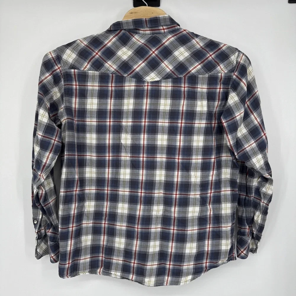 Ariat Retro Fit Western Rodeo Pearl Snap Mens XL Plaid Long Sleeve Cowboy Riding